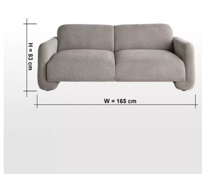 كنبة قماش مقعدين – 2 Seater Fabric Sofa-6