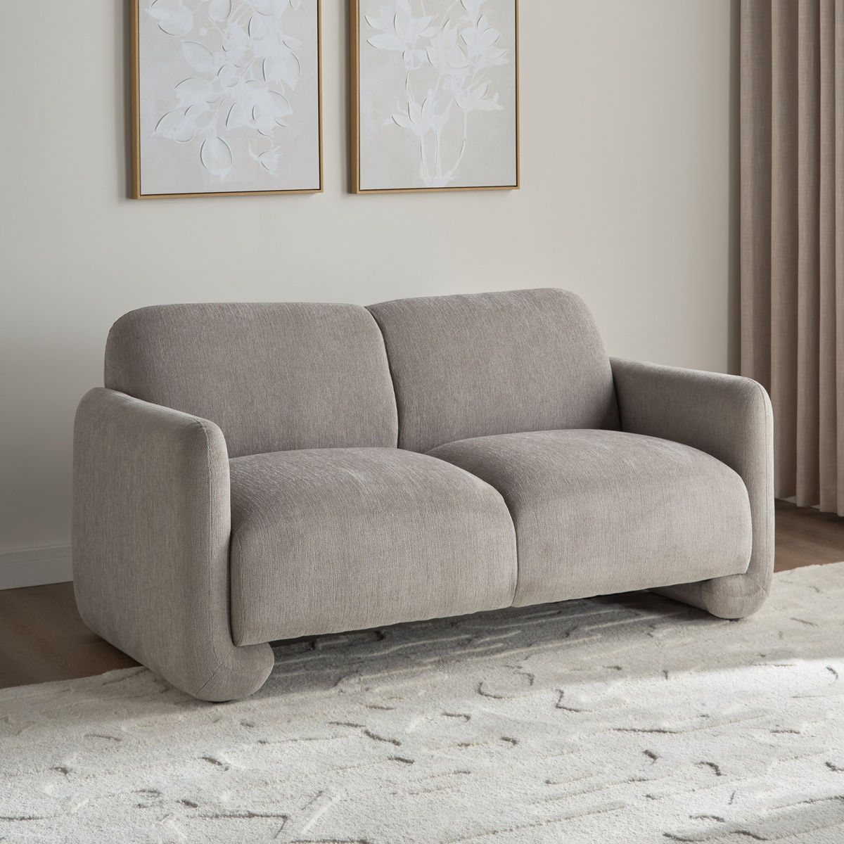 كنبة قماش مقعدين – 2 Seater Fabric Sofa-0