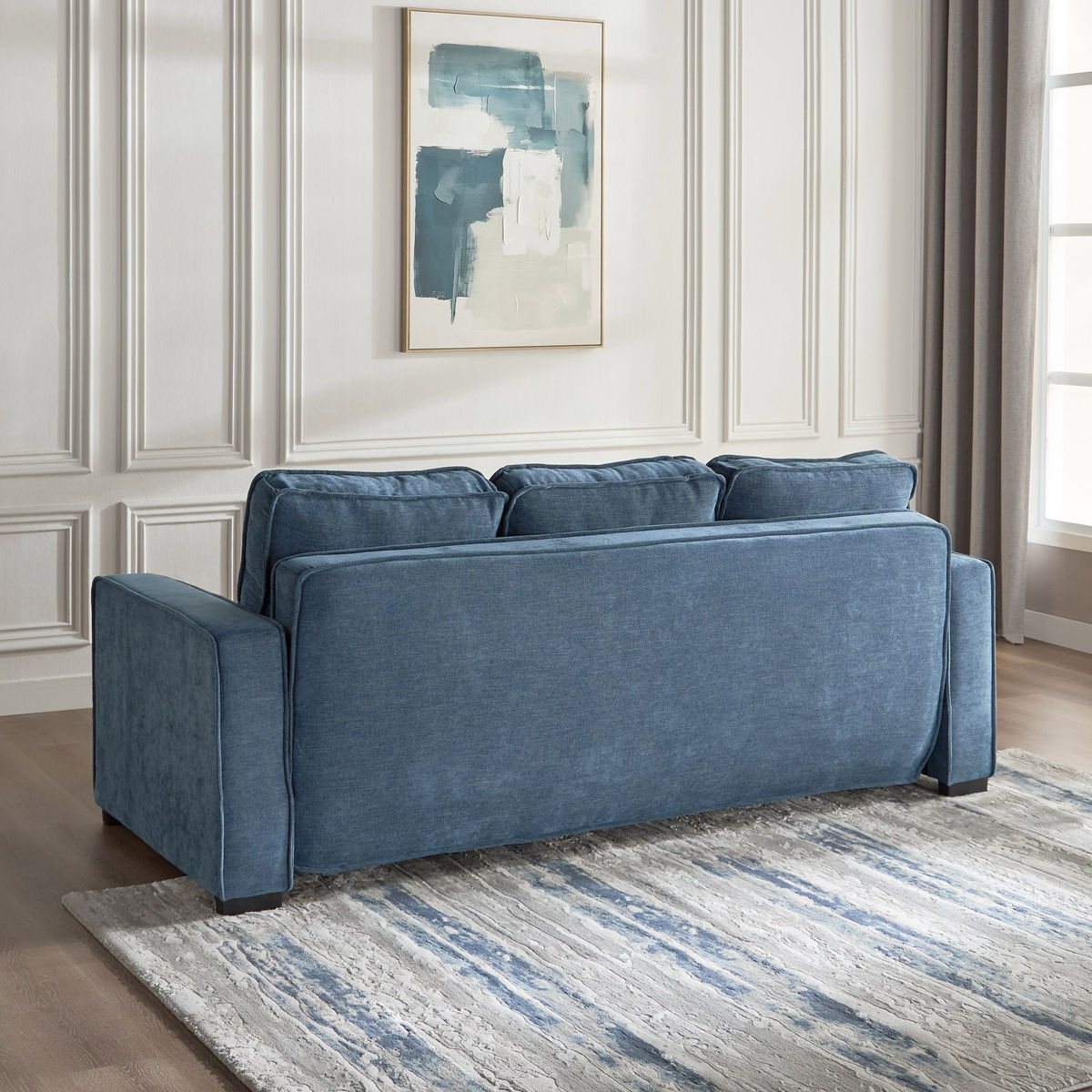 كنبة سرير قابل للسحب 3 مقاعد قماش بمساحة تخزين – Sofa Bed 3 Seater with Storage-2