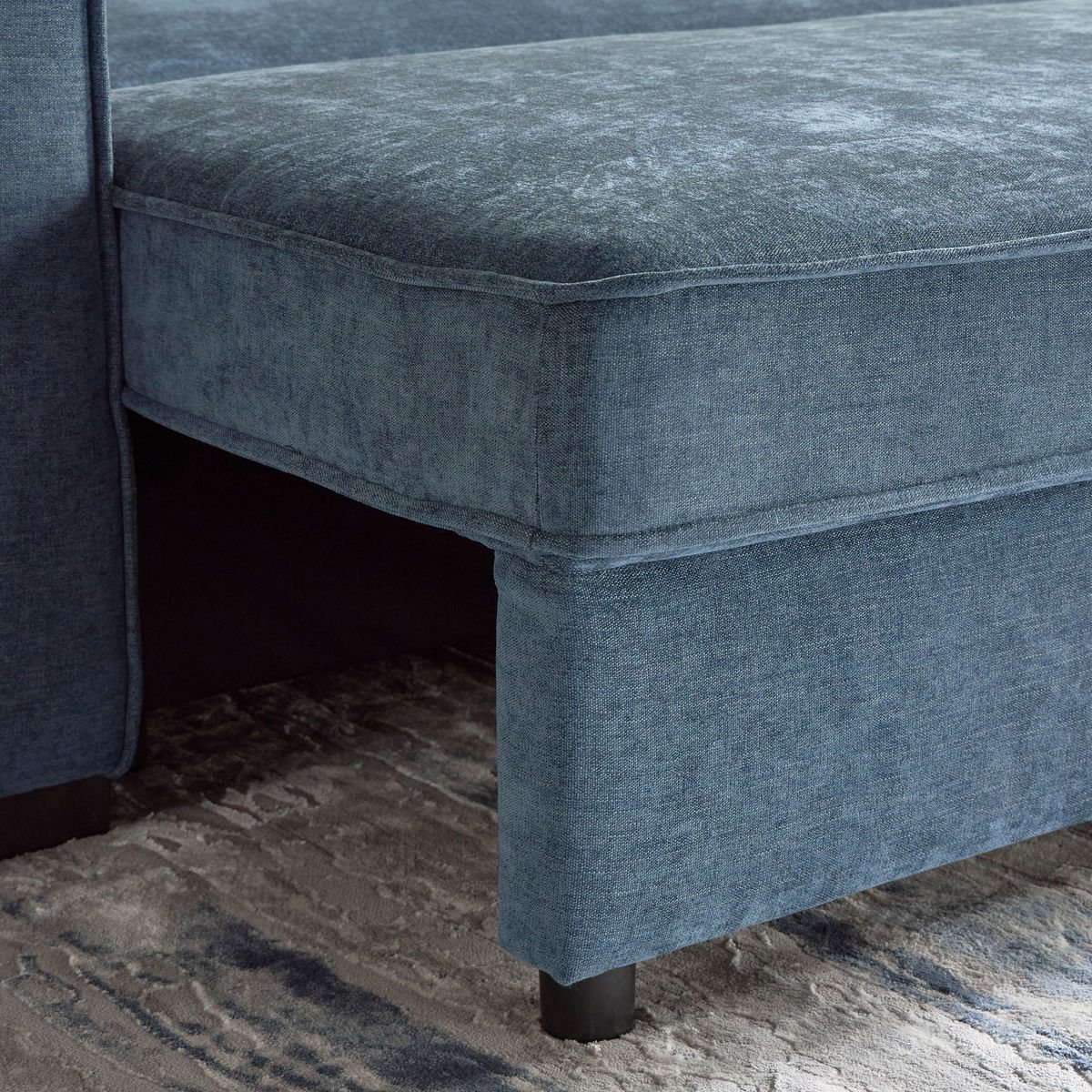 كنبة سرير قابل للسحب 3 مقاعد قماش بمساحة تخزين – Sofa Bed 3 Seater with Storage-5